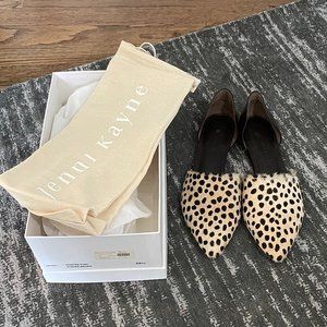 Jenni Kayne d'orsay cheetah/brown flats, size 39.5 / 9.5 / 9